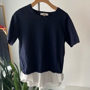 LOFT casual Dark Blue Knit Sweater S